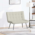Panca Crema 110x74x84 cm in Velluto