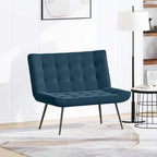 Panca Blu 110x74x84 cm in Velluto