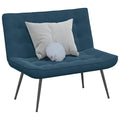 Panca Blu 110x74x84 cm in Velluto