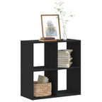Libreria Nera 68,5x32x68,5 cm in Legno Multistrato