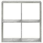 Libreria Grigio Cemento 68,5x32x68,5 cm in Legno Multistrato
