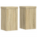 Supporti per Piante 2 pz Rovere 10x10x18 cm in Multistrato