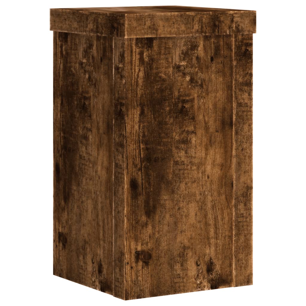 Supporti per Piante 2 pz Rovere 10x10x18 cm Legno Multistrato