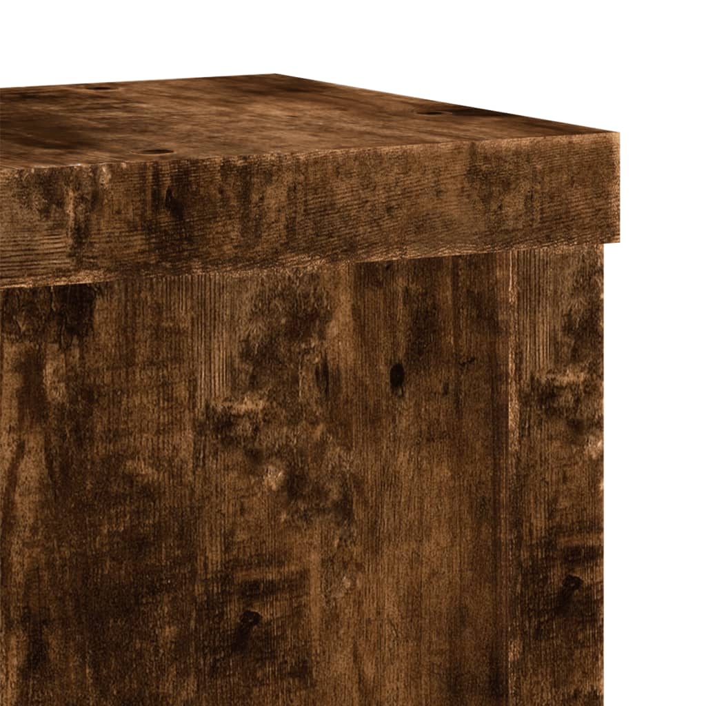 Supporti per Piante 2 pz Rovere 10x10x18 cm Legno Multistrato