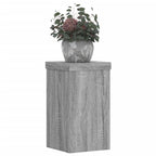 Supporti per Piante 2 pz Grigio 10x10x18 cm in Multistrato
