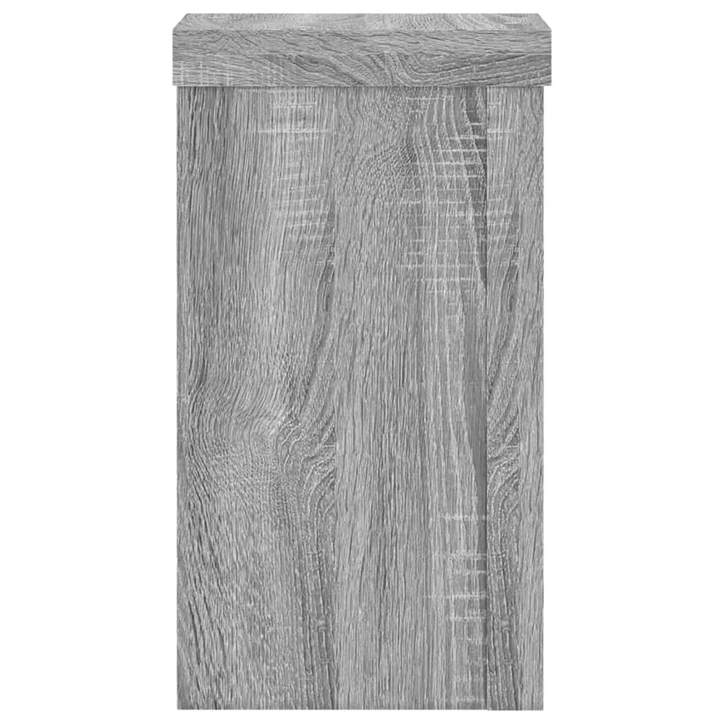 Supporti per Piante 2 pz Grigio 10x10x18 cm in Multistrato