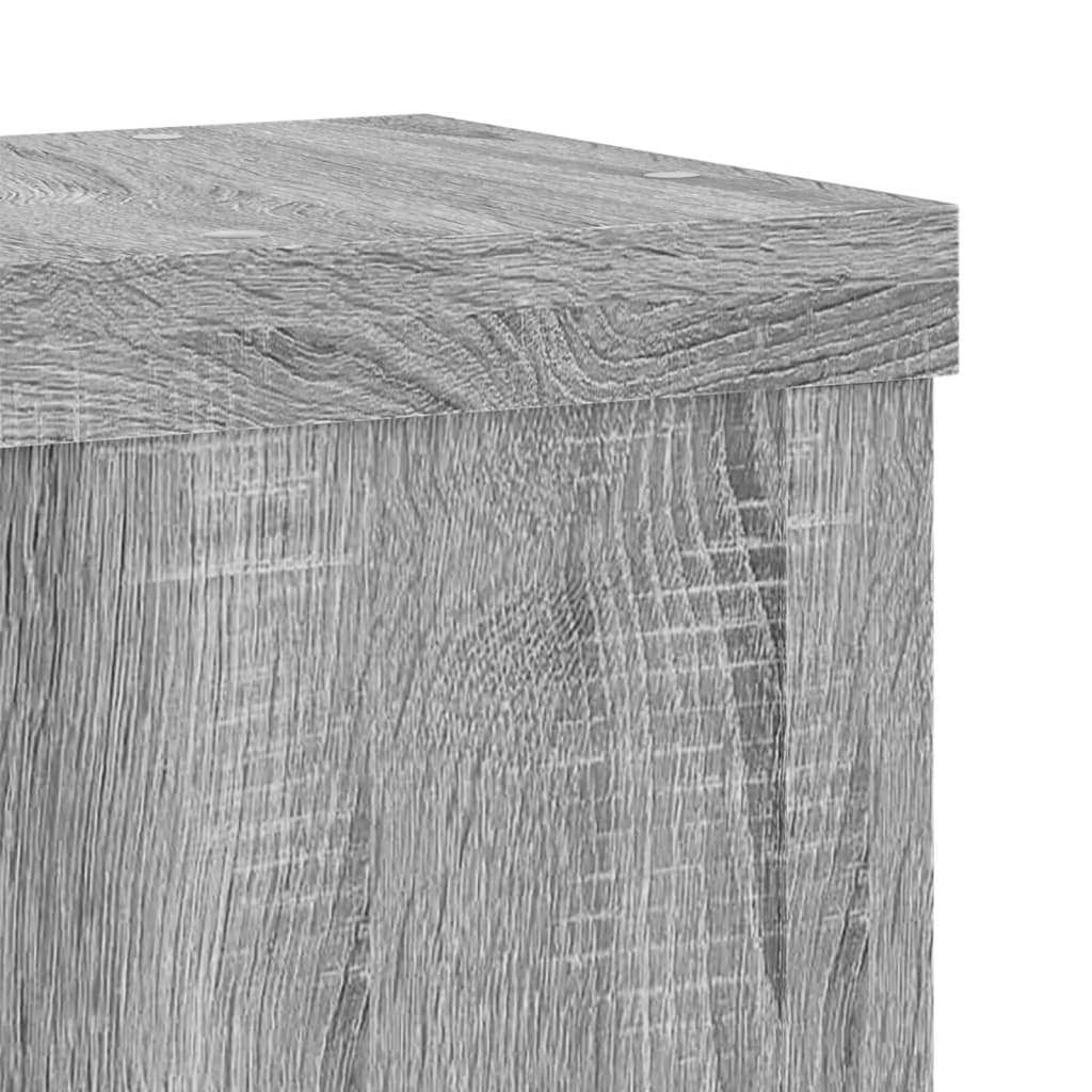 Supporti per Piante 2 pz Grigio 10x10x18 cm in Multistrato