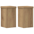 Supporti per Piante 2 pz Rovere 10x10x18 cm in Multistrato