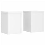 Supporti per Piante 2 pz Bianchi 15x15x20 cm Legno Multistrato