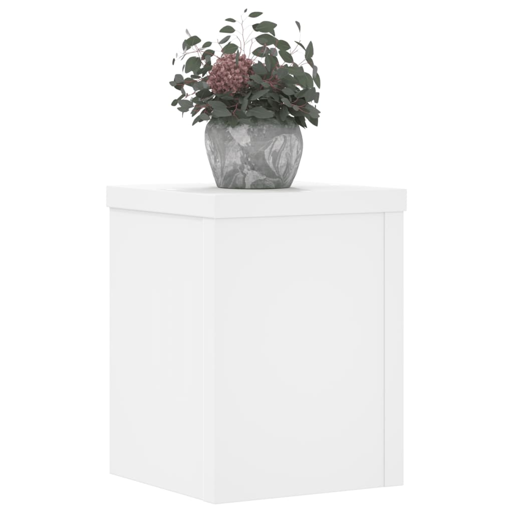 Supporti per Piante 2 pz Bianchi 15x15x20 cm Legno Multistrato