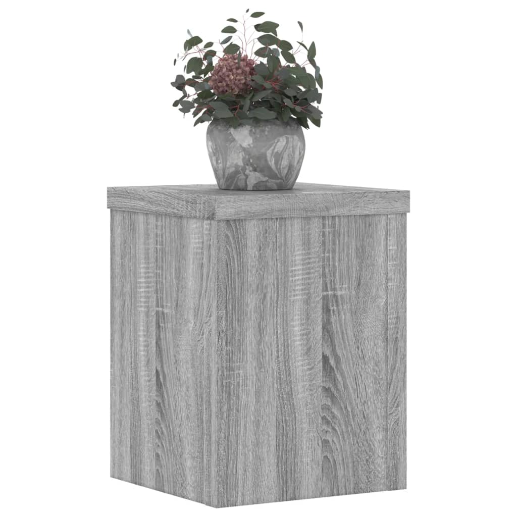 Supporti per Piante 2 pz Grigio 15x15x20 cm in Multistrato
