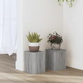 Supporti per Piante 2 pz Grigio 15x15x20 cm in Multistrato