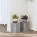 Supporti per Piante 2 pz Grigio 15x15x20 cm in Multistrato