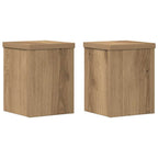 Supporti per Piante 2 pz Rovere 15x15x20 cm in Multistrato
