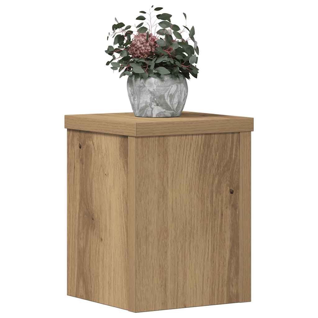 Supporti per Piante 2 pz Rovere 15x15x20 cm in Multistrato