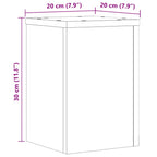 Supporti per Piante 2 pz Bianchi 20x20x30 cm Legno Multistrato