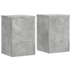 Supporti per Piante 2 pz Grigio 20x20x30 cm Legno Multistrato