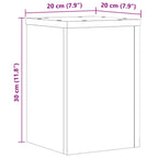 Supporti per Piante 2 pz Grigio 20x20x30 cm in Multistrato