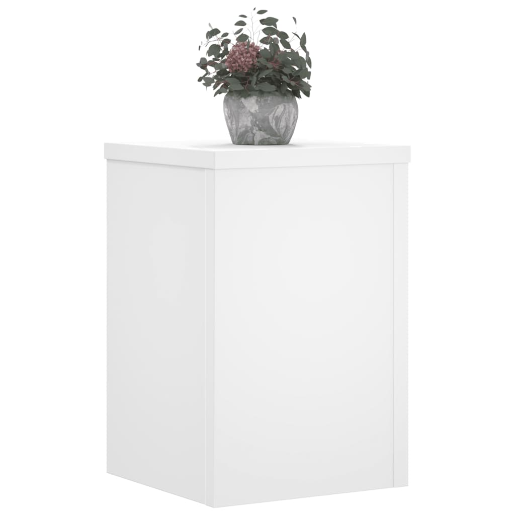 Supporti per Piante 2 pz Bianchi 25x25x35 cm Legno Multistrato
