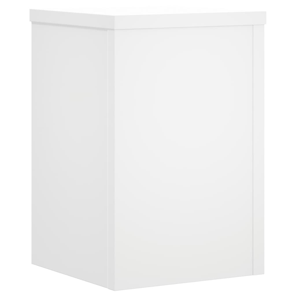 Supporti per Piante 2 pz Bianchi 25x25x35 cm Legno Multistrato
