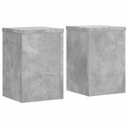 Supporti per Piante 2 pz Grigio 25x25x35 cm Legno Multistrato