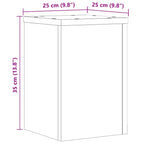 Supporti per Piante 2 pz Grigio 25x25x35 cm Legno Multistrato