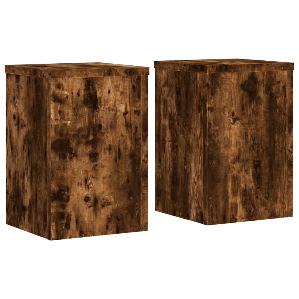 Supporti per Piante 2 pz Rovere 25x25x35 cm Legno Multistrato