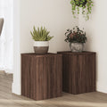 Supporti per Piante 2 pz Marrone 25x25x35 cm Legno Multistrato