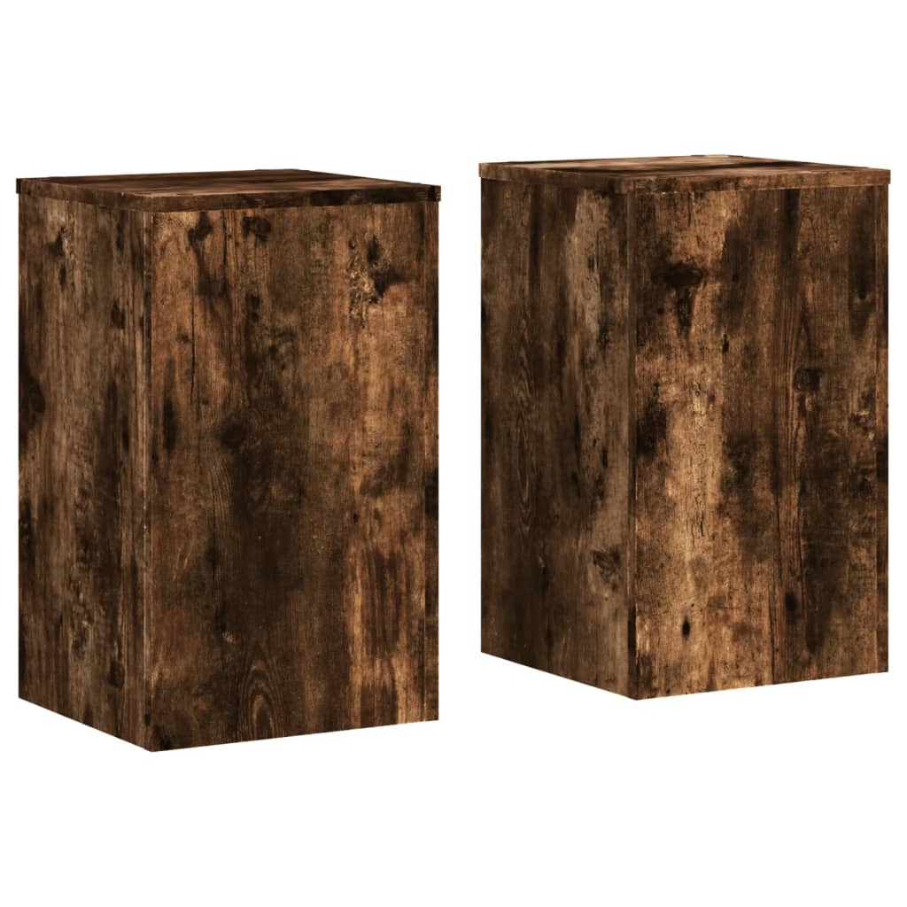 Supporti per Piante 2 pz Rovere 30x30x50 cm Legno Multistrato