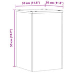 Supporti per Piante 2 pz Legno 30x30x50 cm Legno Multistrato