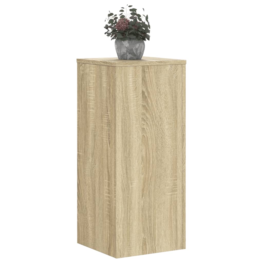 Supporti per Piante 2 pz Rovere 30x30x70 cm in Multistrato