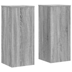 Supporti per Piante 2 pz Grigio 30x30x70 cm in Multistrato