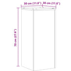 Supporti per Piante 2 pz Grigio 30x30x70 cm in Multistrato