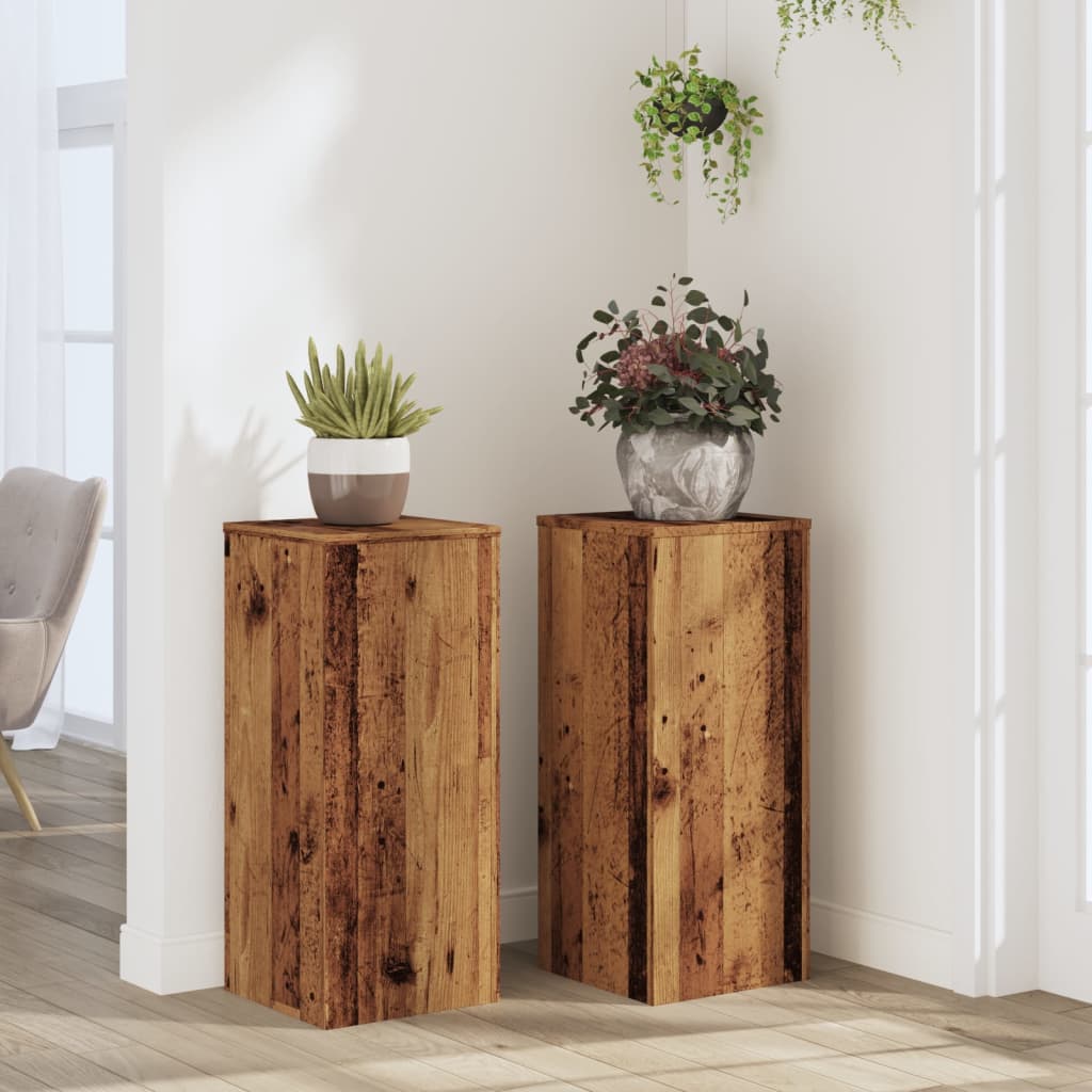 Supporti per Piante 2 pz Legno 30x30x70 cm Legno Multistrato