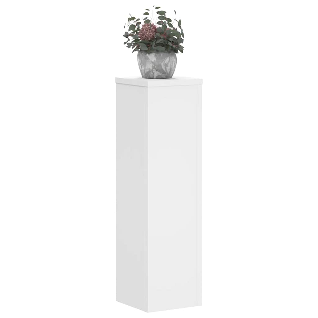 Supporti per Piante 2 pz Bianchi 17x17x60 cm Legno Multistrato