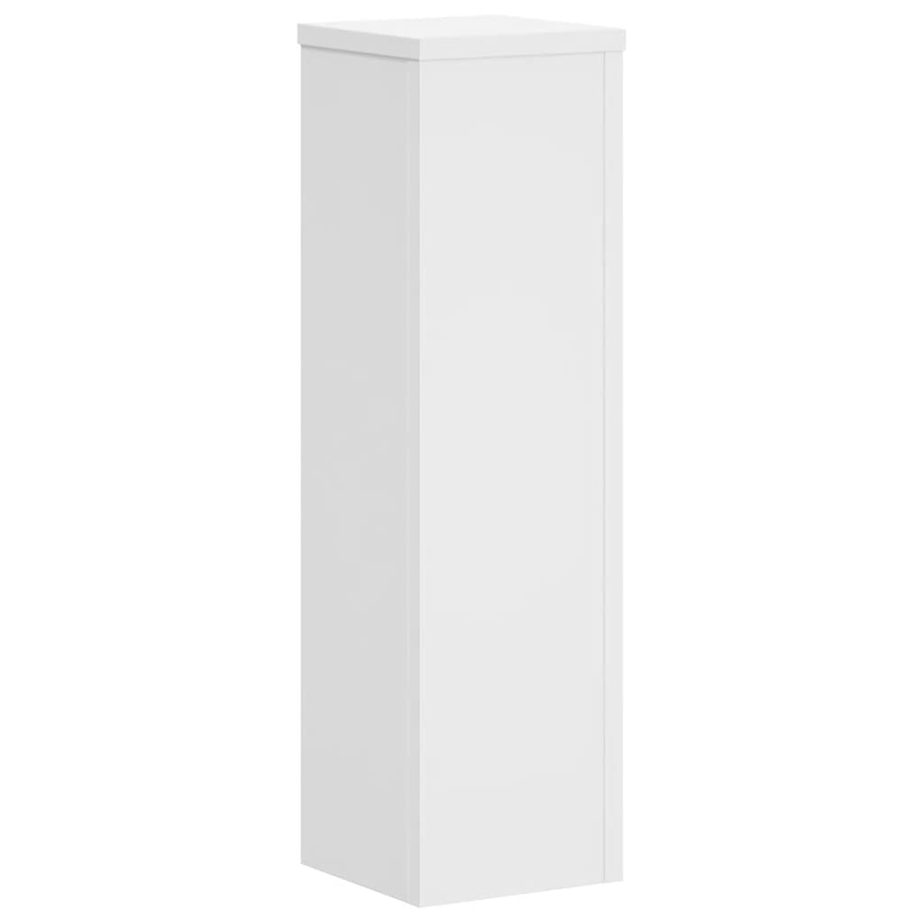 Supporti per Piante 2 pz Bianchi 17x17x60 cm Legno Multistrato