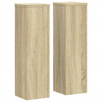 Supporti per Piante 2 pz Rovere 17x17x60 cm in Multistrato