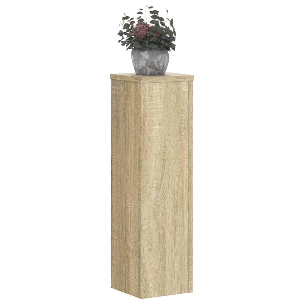 Supporti per Piante 2 pz Rovere 17x17x60 cm in Multistrato