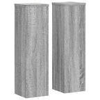 Supporti per Piante 2 pz Grigio 17x17x60 cm in Multistrato