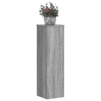 Supporti per Piante 2 pz Grigio 17x17x60 cm in Multistrato