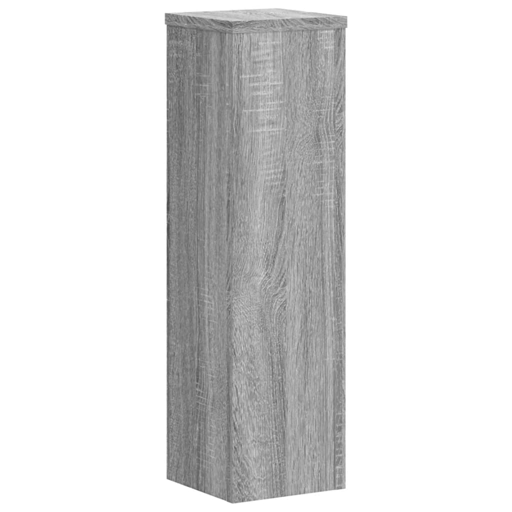 Supporti per Piante 2 pz Grigio 17x17x60 cm in Multistrato