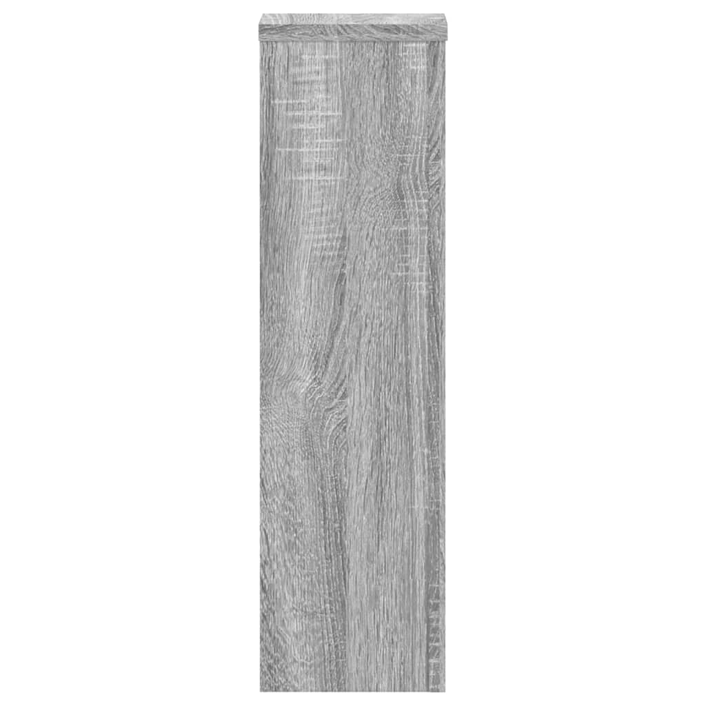 Supporti per Piante 2 pz Grigio 17x17x60 cm in Multistrato