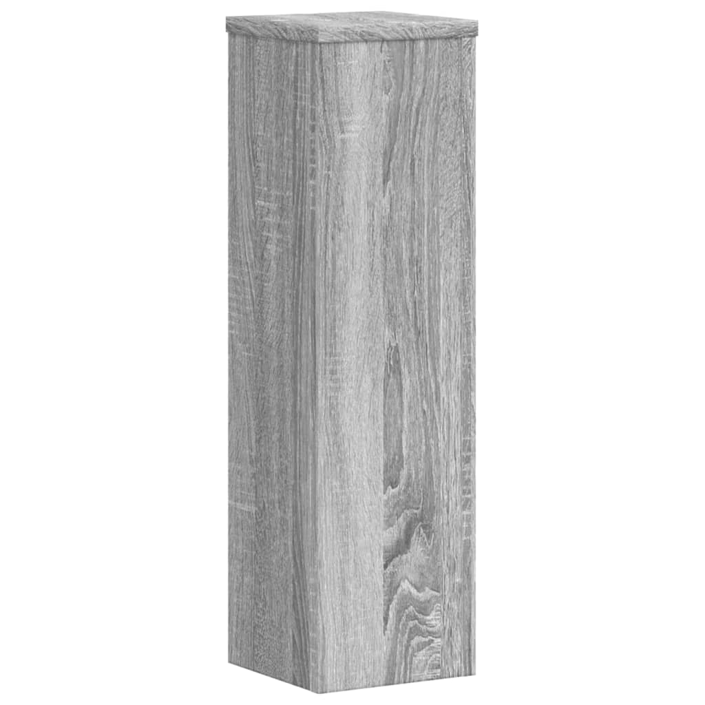 Supporti per Piante 2 pz Grigio 17x17x60 cm in Multistrato