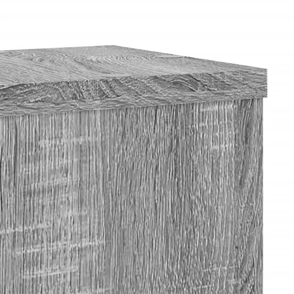 Supporti per Piante 2 pz Grigio 17x17x60 cm in Multistrato