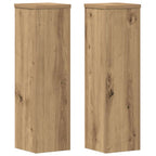 Supporti per Piante 2 pz Rovere 17x17x60 cm in Multistrato