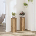 Supporti per Piante 2 pz Rovere 17x17x60 cm in Multistrato