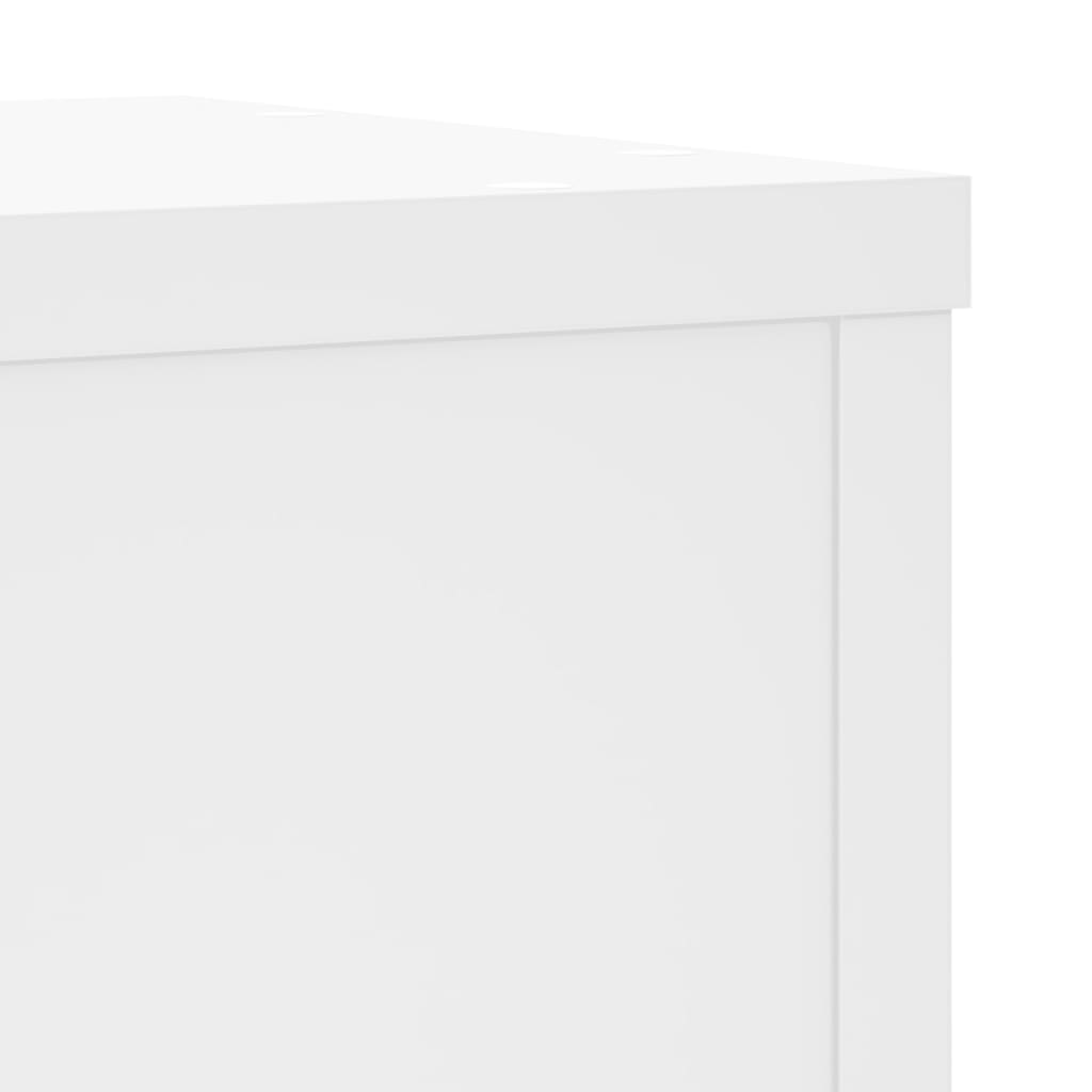 Supporti per Piante 2 pz Bianchi 25x25x80 cm Legno Multistrato