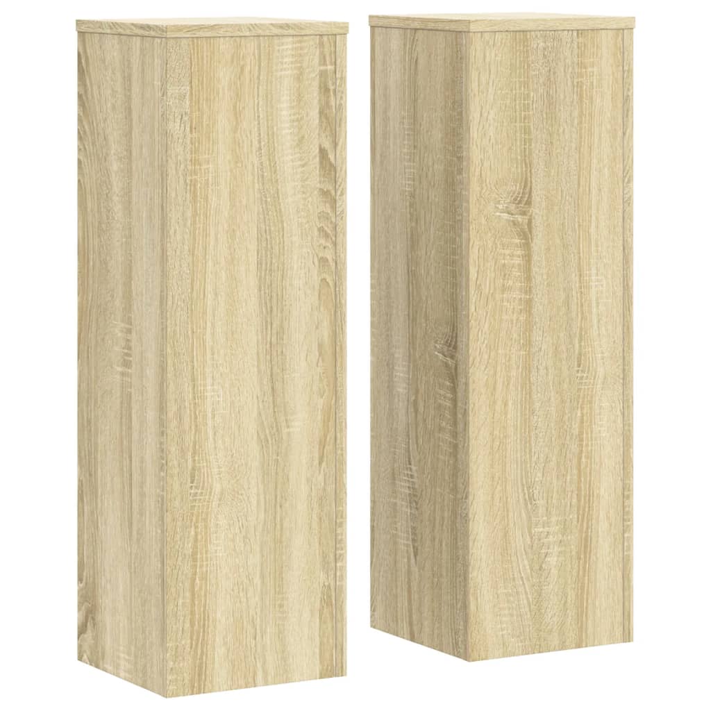 Supporti per Piante 2 pz Rovere 25x25x80 cm in Multistrato