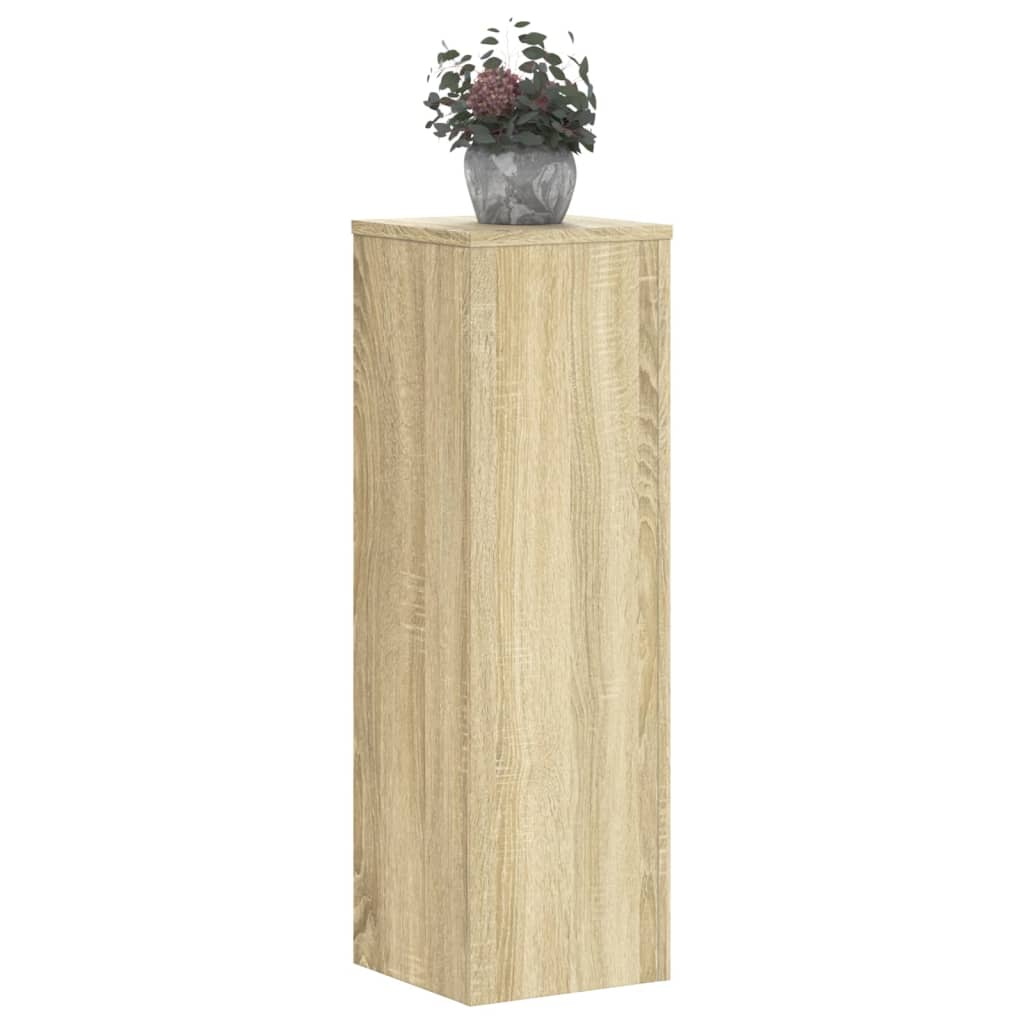 Supporti per Piante 2 pz Rovere 25x25x80 cm in Multistrato