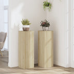 Supporti per Piante 2 pz Rovere 25x25x80 cm in Multistrato
